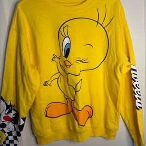 Warner Bros. Tweety Yellow Crewneck Sweater